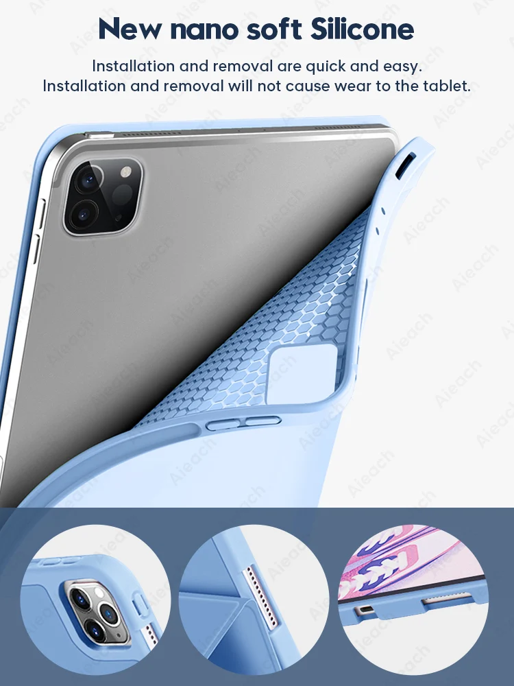 Funda для iPad Air 4 3 2 мини 5 с карандашница из искусственной кожи Nano силиконовый чехол 10