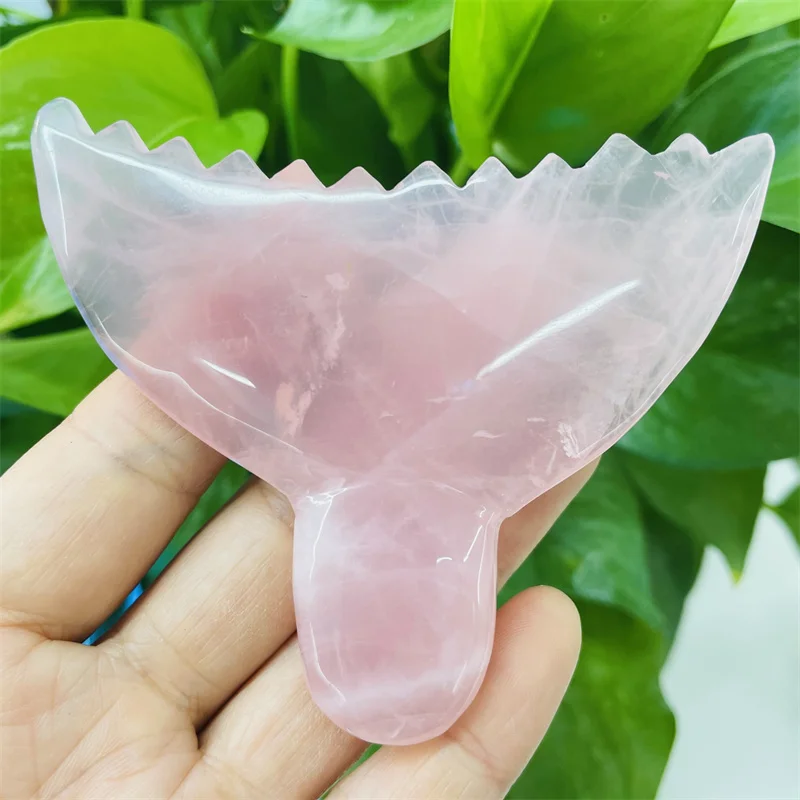 Недорогой натуральный драгоценный камень ручная резьба полированный розовый