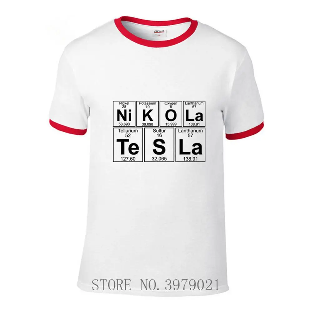 Никель кадмиевый аккумулятор K о ла S Slim Fit Футболка Подростковая Nikola Tesla забавная