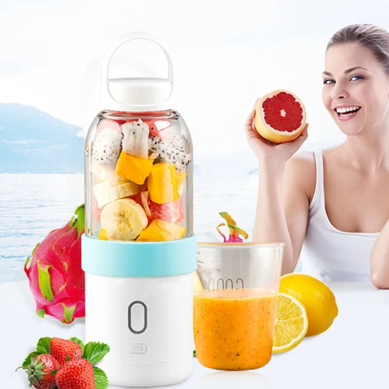

Portable Blender Electric USB Mixer Juicer Machine 550Ml Mini Food Smoothie Processor Hand Held Personal Juicer