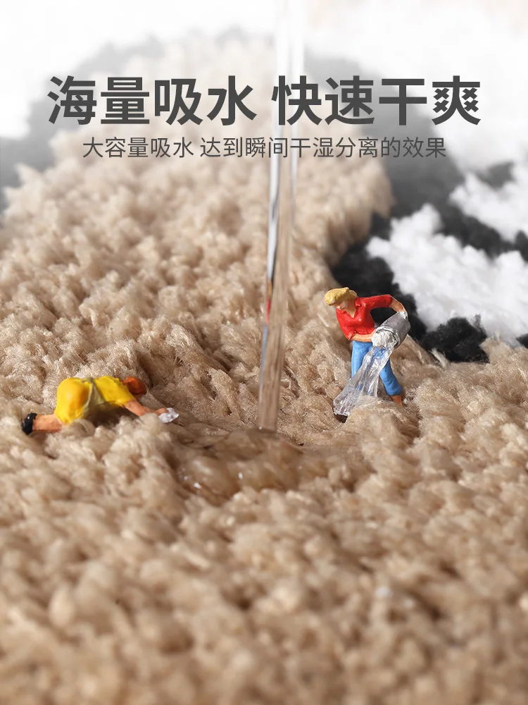 Нескользящий ковер милый коврик для улицы с животными водонепроницаемый