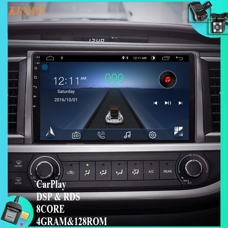 

KJ-NAVI For Toyota Highlander 3 XU50 2013 - 2018 Android 11 Car Radio Multimedia Video Player Navigation GPS