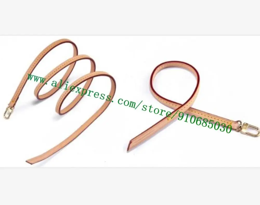 Top Grade Coffee Smooth Real Calfskin Shoulder Strap For Lady Favorite EVA Shoulder Messenger Bag Pochette Fixed Length 115cm