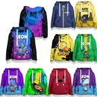 Толстовка с капюшоном для мальчиков и девочек, с 3D-принтом, в стиле Харадзюку