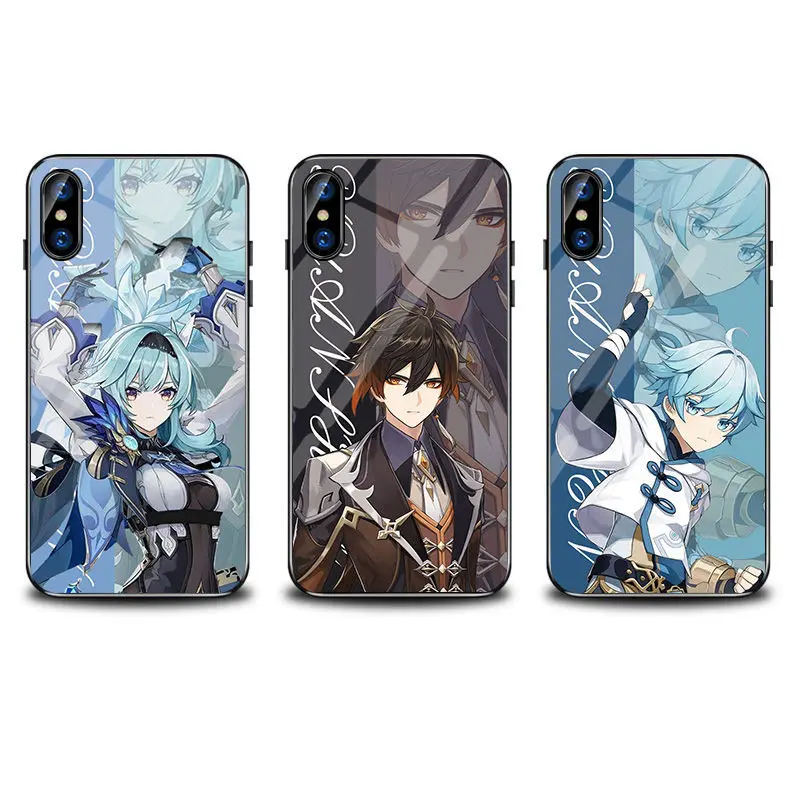 Genshin Impact Anime Zhongli Frosted Case For Xiaomi Redmi Note 9T 9S 9 8 K40 Pro 8T 8A 9A 9C 7 7A 6 6A Black Shell Cover Coque |