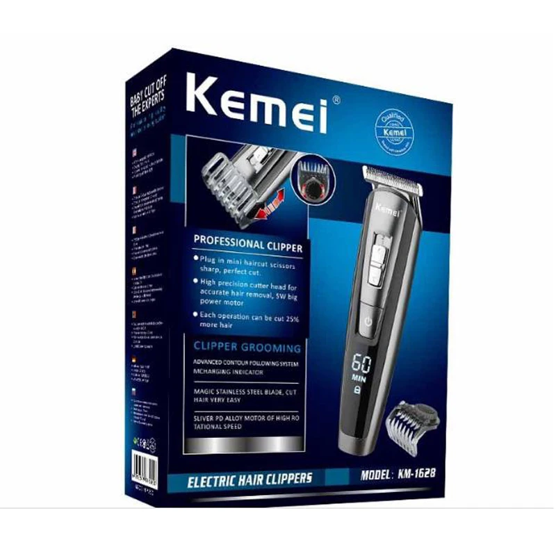 

Kemei-1628 new cross-border new hair clipper electric hair clippers razor LCD display rechargeable