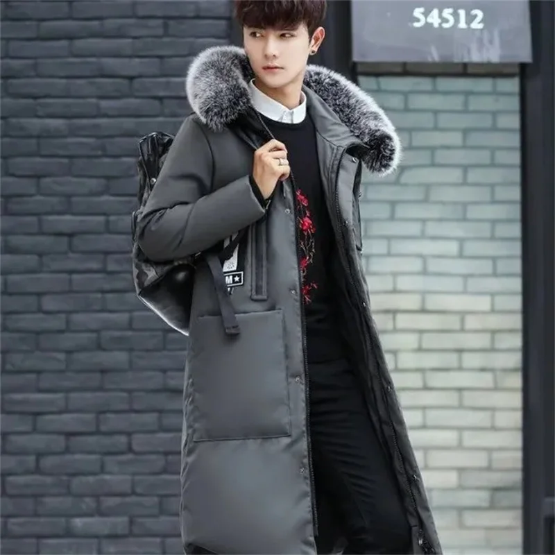 Winter Men's Down Jacket 2021 Men's Mid-Length Men's Korean Version Of The Wild Self-Cultivation Youth Winter Padded Coat Casual