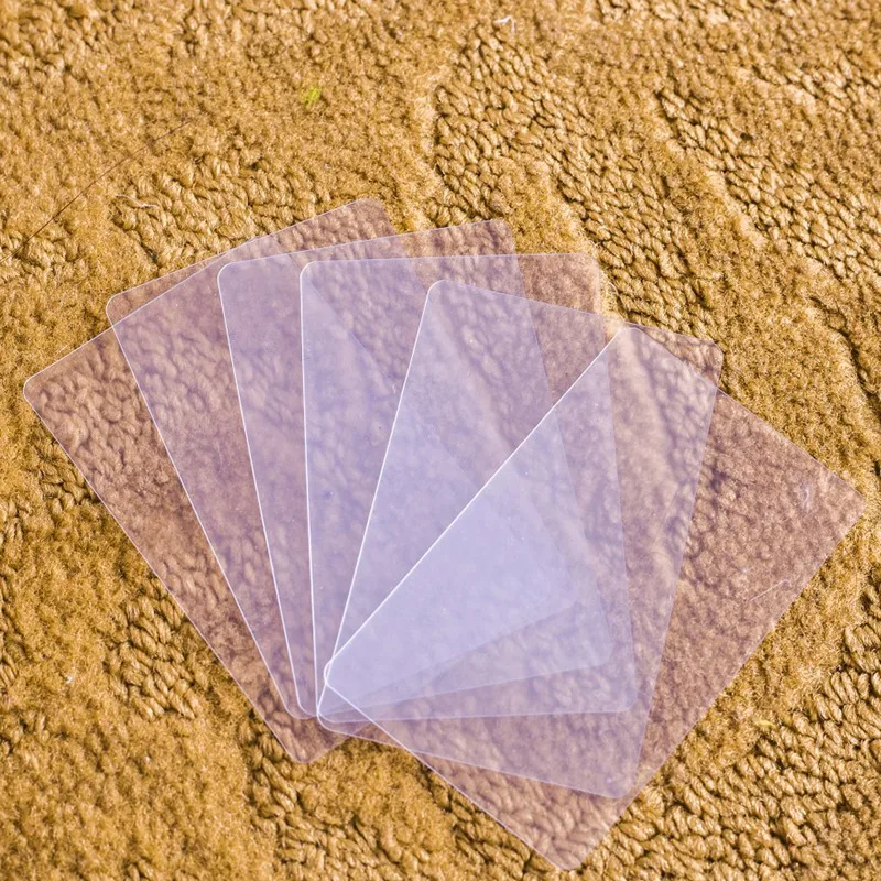 Визитная карточка 85 5x54 мм матовая пластиковая ПВХ пустая прозрачная карта без