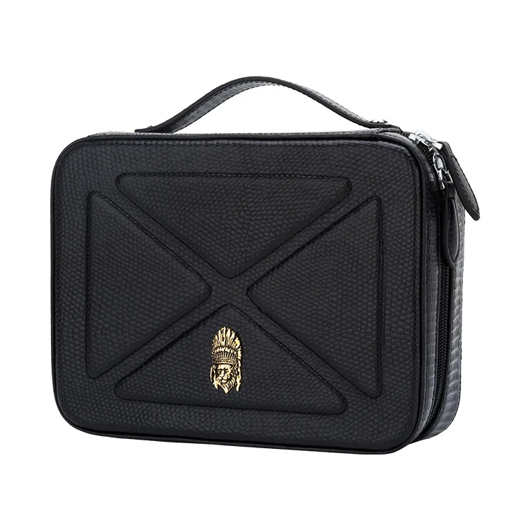 Кожаный чехол для табачной трубы 4 аутентичный полный класс Lizard шаблон