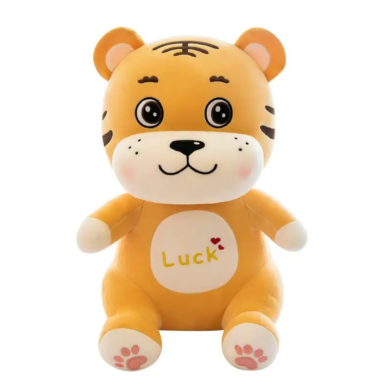 Новый год тигра талисман плюшевая игрушка счастливая милая кукла Тигр Милая