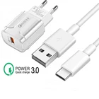 Зарядное устройство USB 3,0, 18 Вт, быстрая зарядка, адаптер для телефона Xiaomi Poco M3 X3 NFC F3 F2 Pro 11 10 9 8 Lite SE A2 A3, кабель USB Type-c