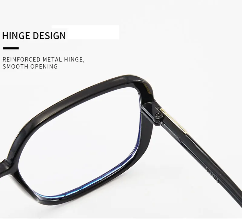 

Big Frame Square For Women Flat Mirror Fashion Anti-blue Light Female Optical glasses Eyeglasses Simple Flat Glasses A0024