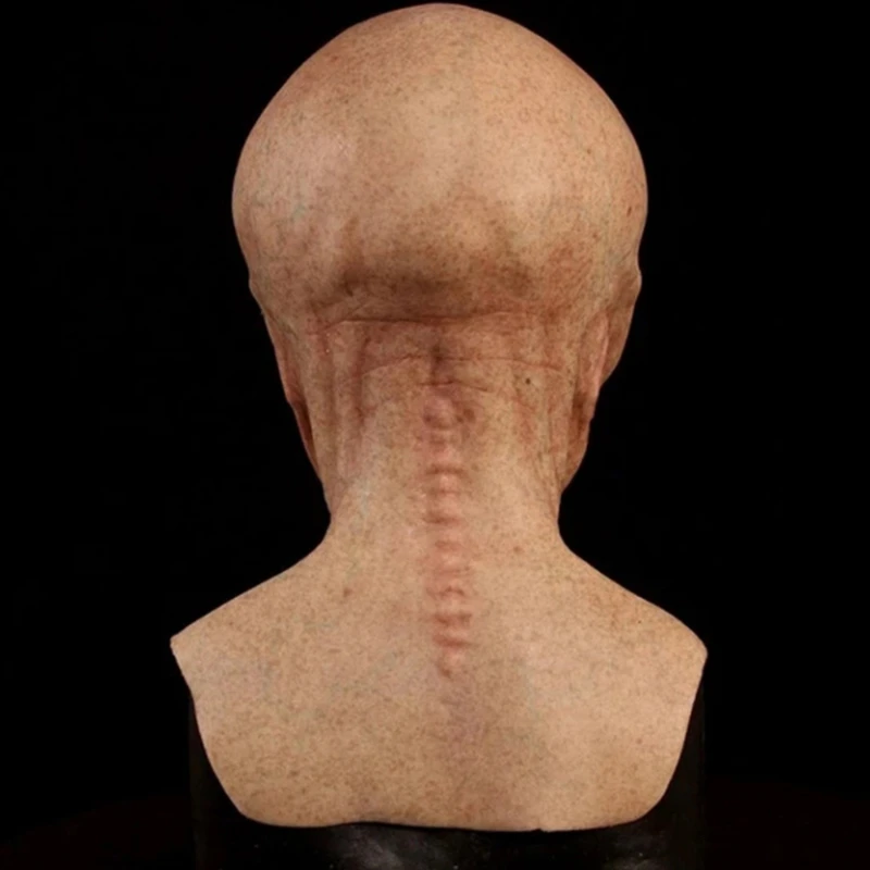 Страшная латексная маска на Хэллоуин НЛО с большими глазами инопланетянин всю