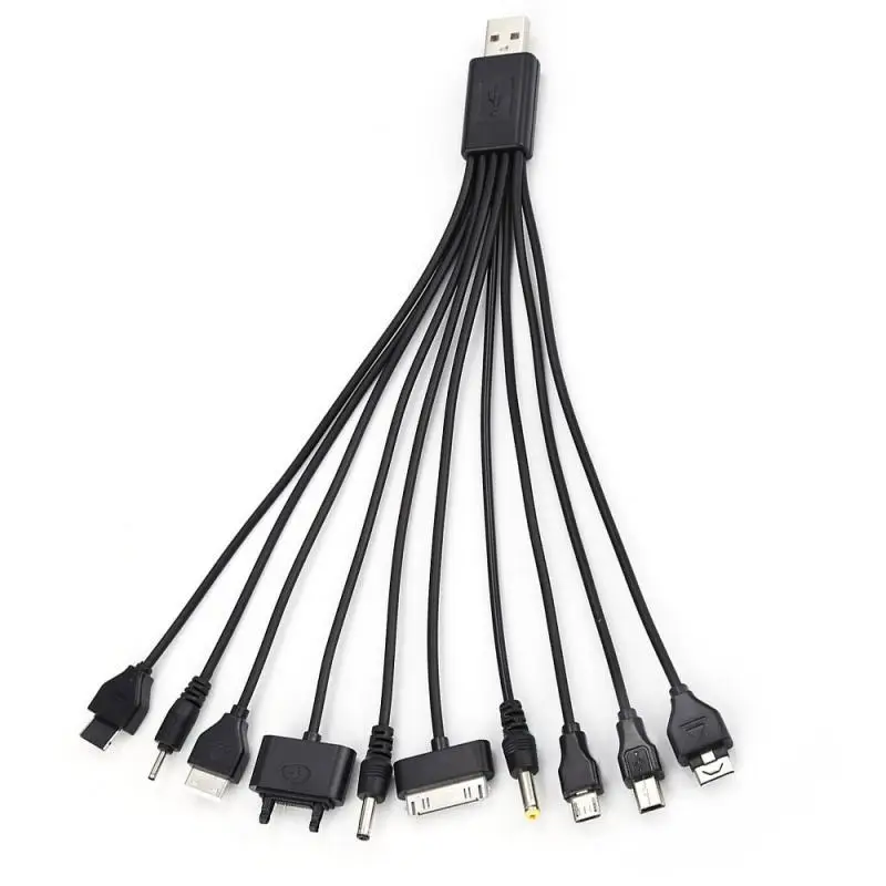 2021 Новая горячая распродажа 1 шт. 10 в 1 Прочный Выдвижной зарядный кабель Micro USB с несколькими кабели для зарядного устройства Usb для мобильных...