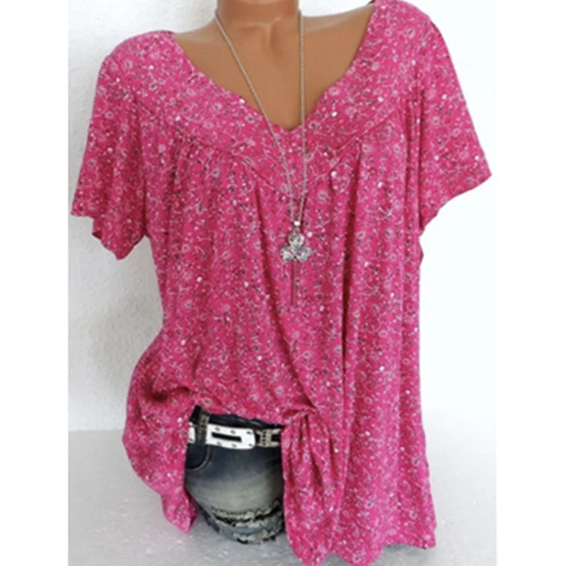 Женская модная футболка с v образным вырезом и коротким рукавом женская летняя