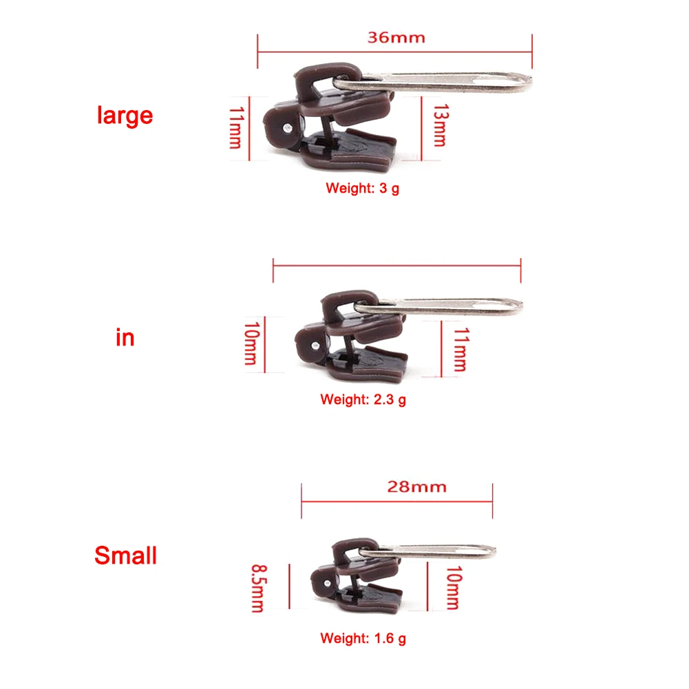 

12pcs Universal Zippers Repair Kit Instant Fix Zippers Repair Kit Replacement For Sewing Clothes Bags Sleeping Bag