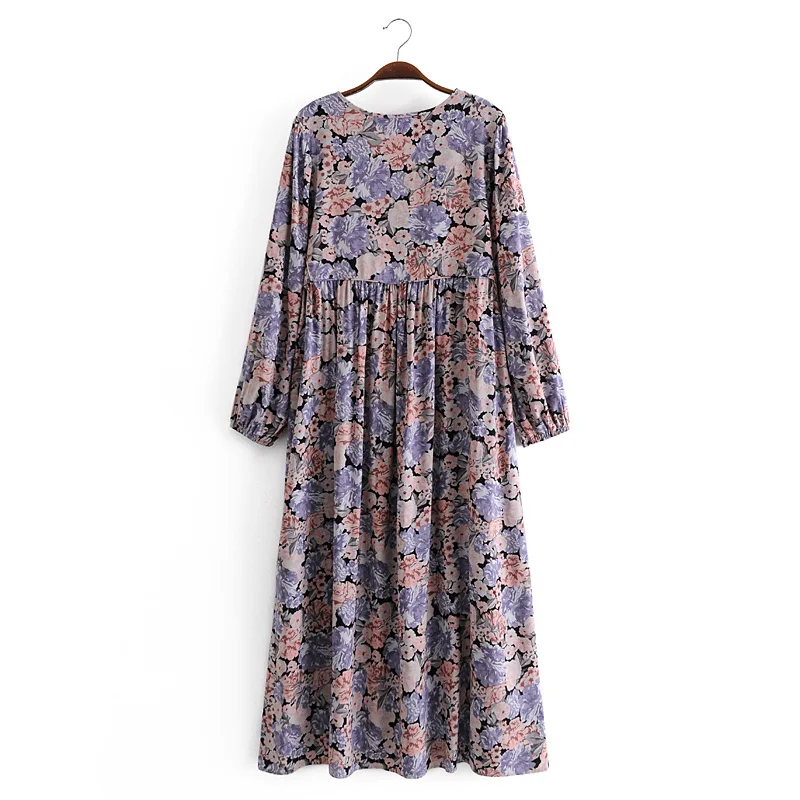 В богемном стиле винтажные Женские Длинные рукава в этническом с цветочным