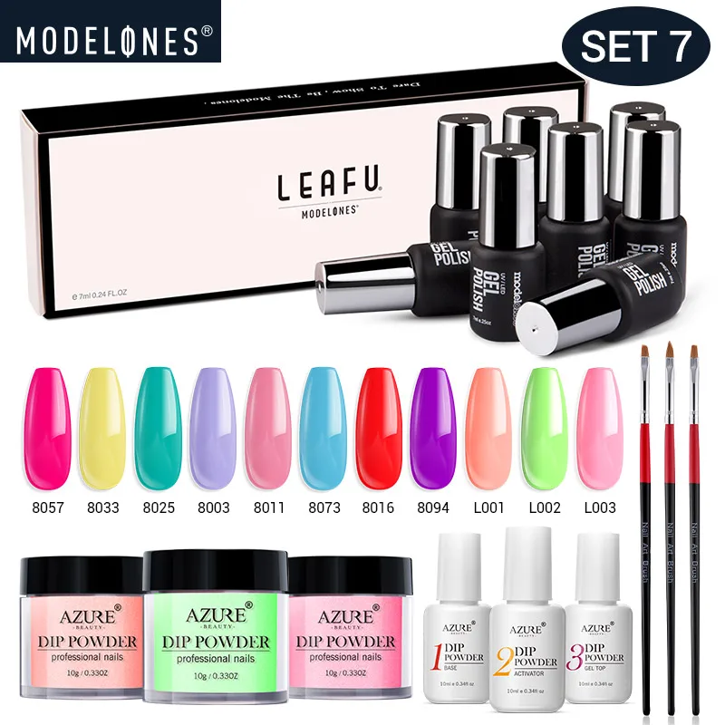 Modelones 15 шт./лот Красочный УФ гель для дизайна ногтей лак натуральный сухой