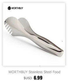 WORTHBUY щипцы для еды, 304 нержавеющая сталь, щипцы для барбекю, кухонные принадлежности для приготовления пищи, Нескользящие щипцы для подачи хлеба, салата, аксессуары Kichen