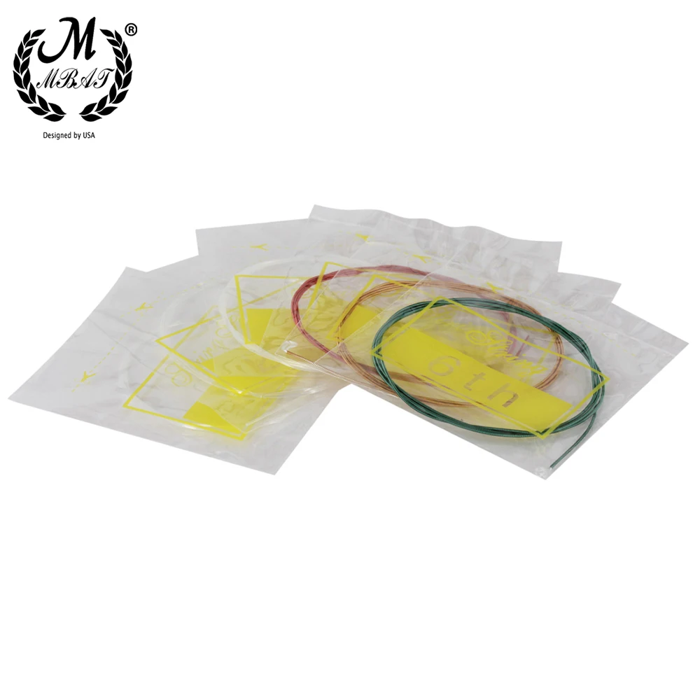 M MBAT 6PCS String Classical Guitar Strings C105 Colorful High-Quality Nylon Wound Guitar String Instrument Accessorie