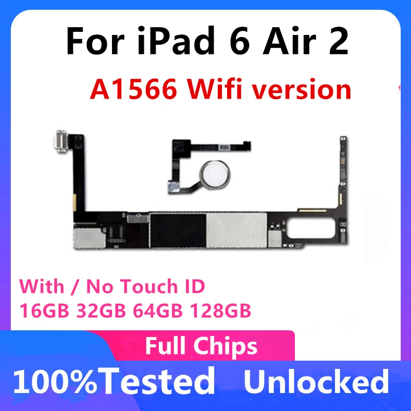 A1566 Wi-Fi версии бесплатный iCloud для iPad 6 Air 2 материнская плата разблокированная с
