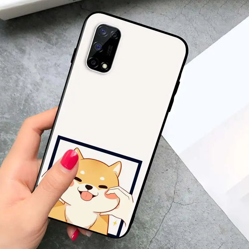 

Cartoon Corgi Dog for OPPO Realme V15 X5 X3 X50 X7 V5 C21 C17 C11 C3 C2 7 7i 6 6S 6i 5 3 2 Pro Soft Black Phone Case