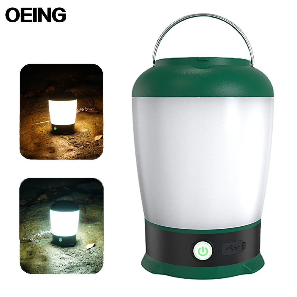 

Portable LED Camping Light USB Rechargeable Built-in 18650 Battery 3 Hinds Of Lighting Modes Waterproof Outdoor Tent Lamp