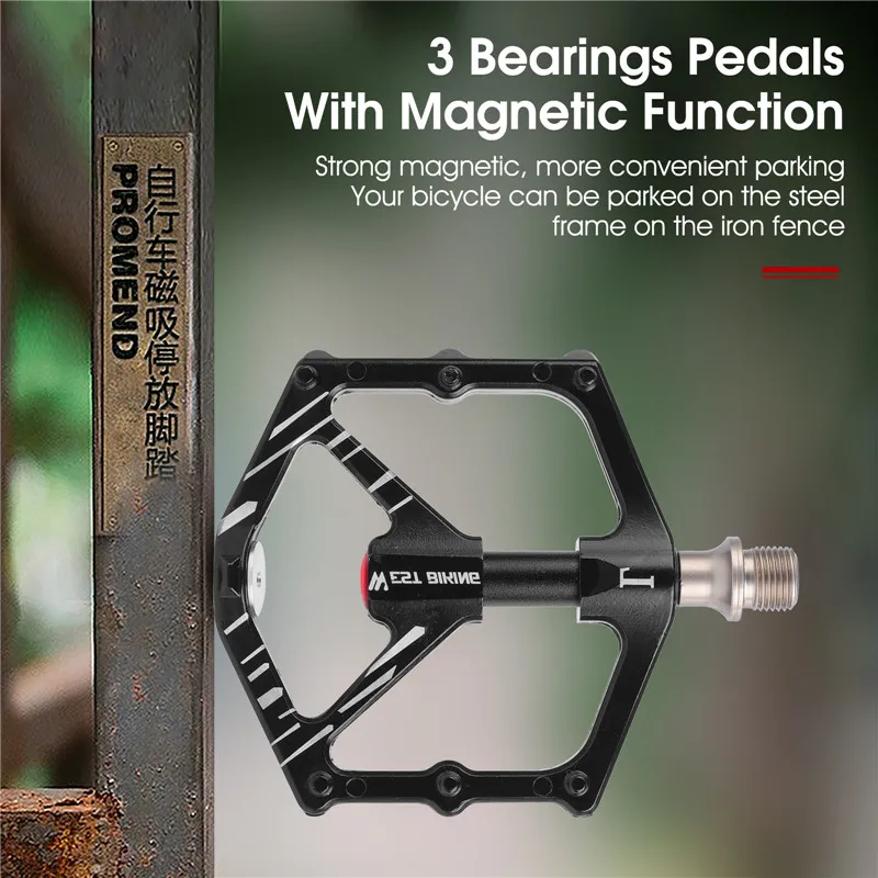 Магнитные педали для велосипеда 3 подшипника Нескользящие велосипедные из