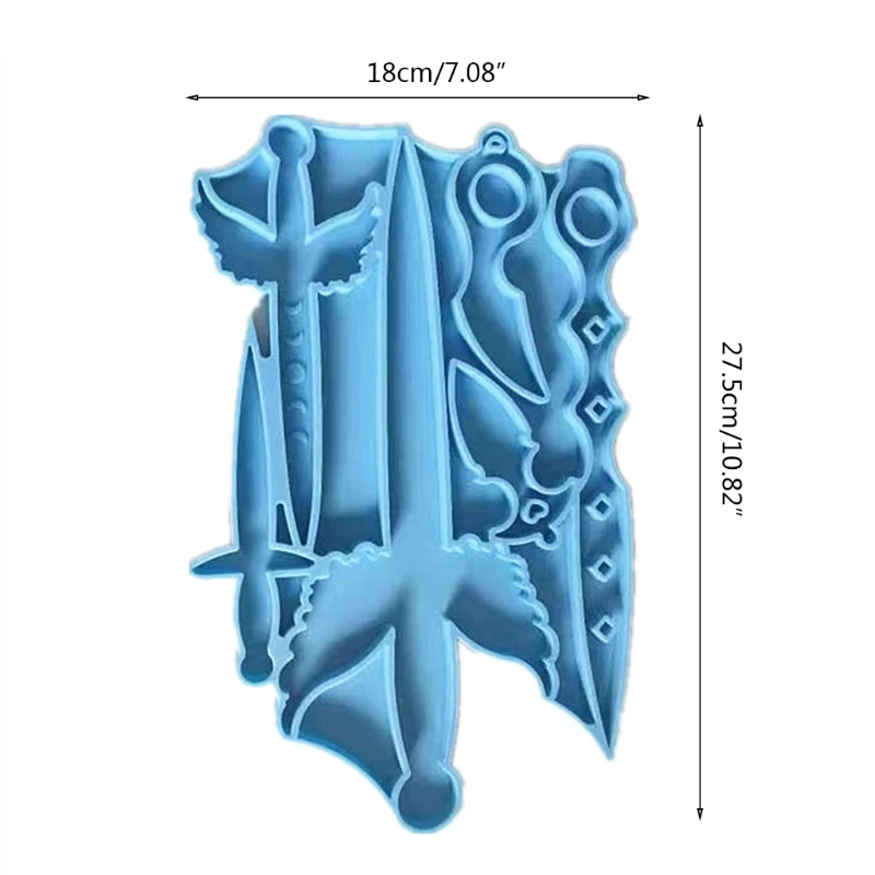 

Dagger Series Keychain Epoxy Resin Mold Pendant Ornaments Casting Silicone Mould DIY Crafts Jewelry Home Decoration Tool
