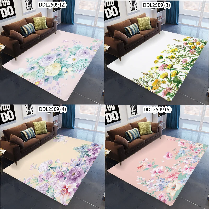 

Красивый декоративный ковер с цветочным принтом для спальни, украшение для комнаты, ковер для подростков, ковер для гостиной, большой декоративный коврик для ванной комнаты
