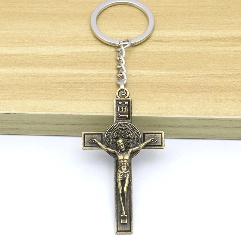 

Католический христианский Святого Бенедикта ретро крест ювелирные изделия ожерелье автомобиль брелок сумка кулон маленький кулон