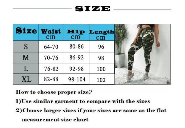 

Women's Camo Cargo Trousers high waist Casual Pants Military Army Combat Camouflage Sports pants women pantalones militar mujer