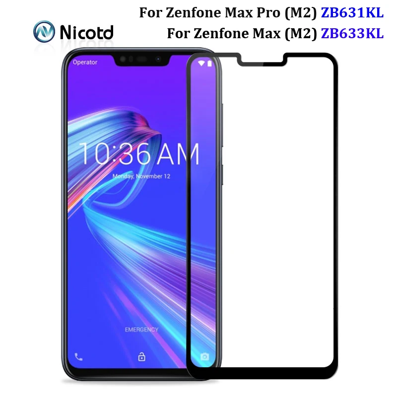 9H полное покрытие из закаленного стекла для Asus Zenfone Max Pro M2 ZB631KL Защита экрана для ASUS ZB631KL ZB633KL стеклянная защитная пленка