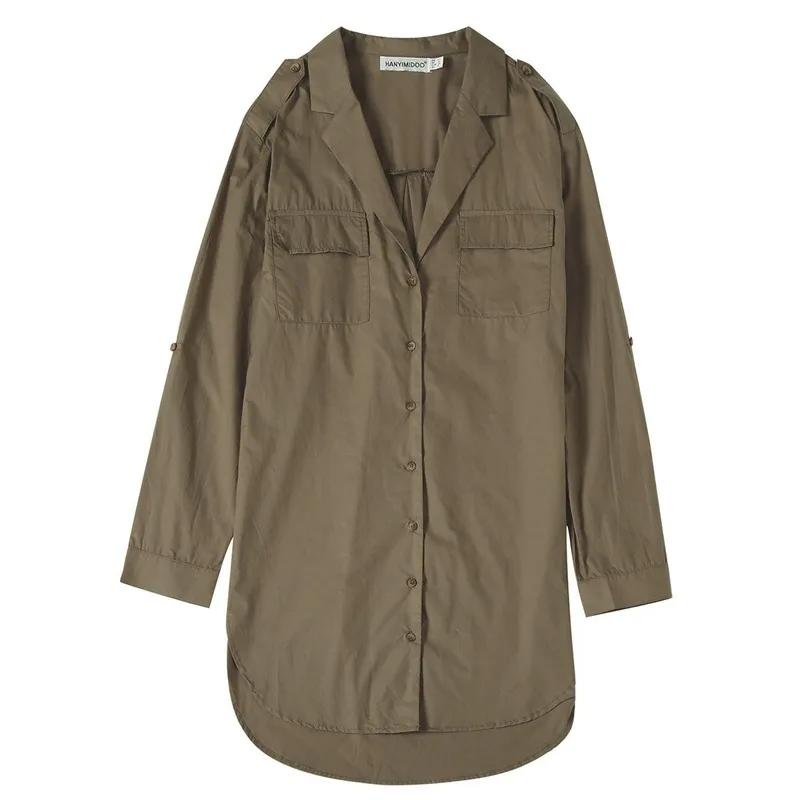 

European and American Women's Loose Long Shirt CS528 Women Blouses Shirts Collar Blouse Undefined Tops for Women Fashion