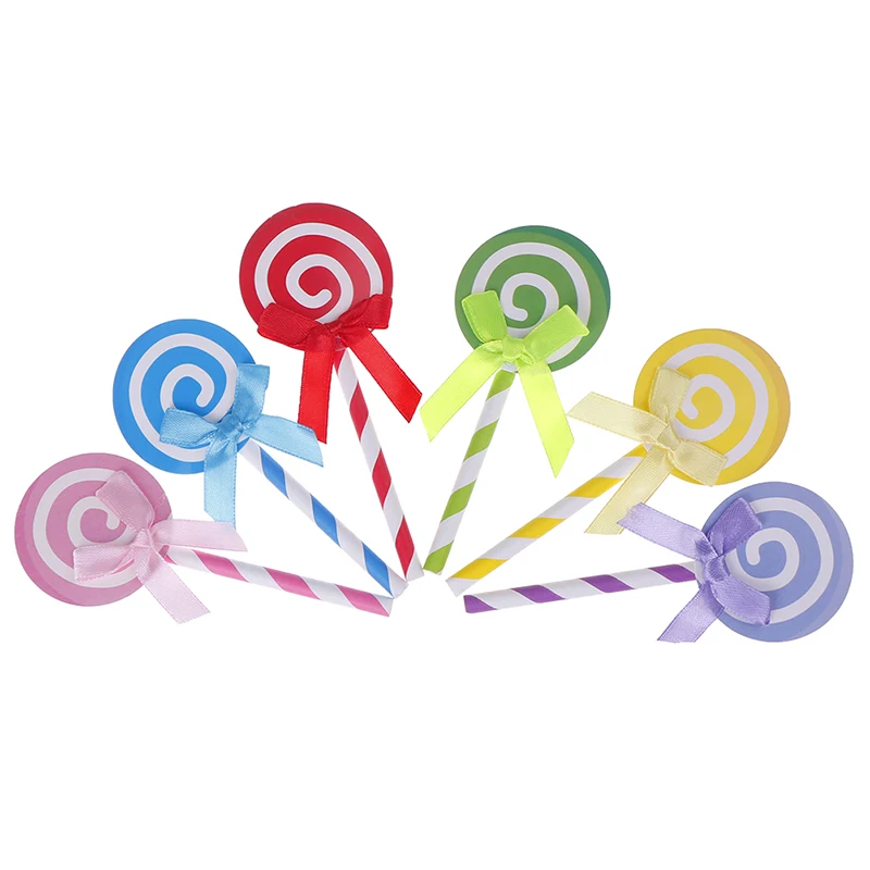 В форме леденца ко дню рождения вставлять карты вечерние 6 шт./компл. Карамельный