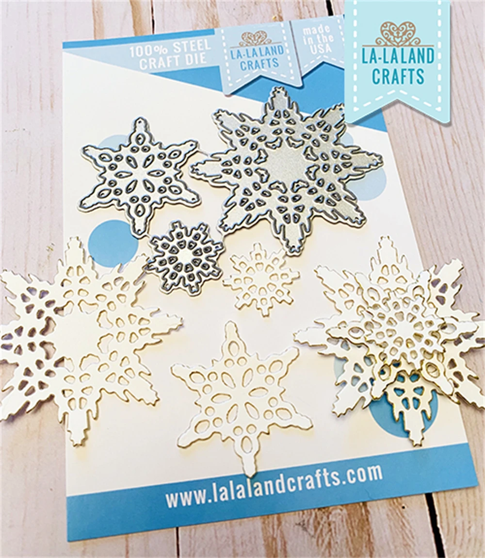 

Three Snowflakes Reusable Metal Cutting Dies Diy Crafts Accessories Scrapbooking Diary Greeting Card Decoration Embossing Molds