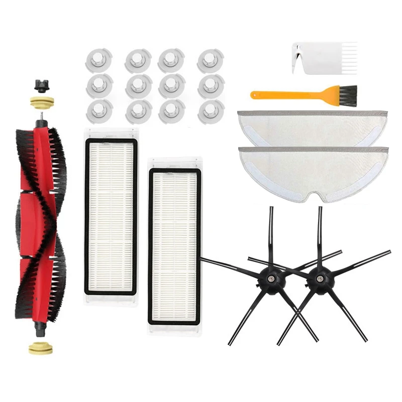 

Запчасти для пылесоса Xiaomi Roborock S6 S6 Pure S6 MaxV, основная и боковая щетки, фильтр НЕРА, сменная ткань