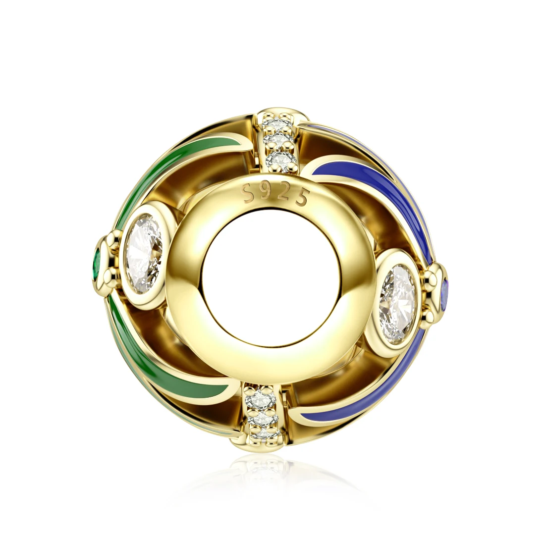 Шарм бусина из серебра 925 пробы с яркой эмалью|Бусины| |