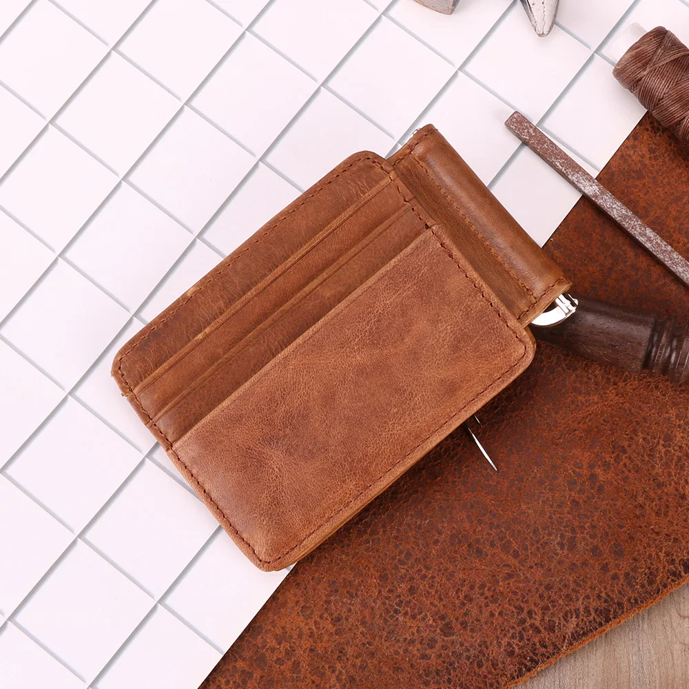 Кошелек JOYIR мужской из натуральной кожи брендовый бумажник с зажимом для денег