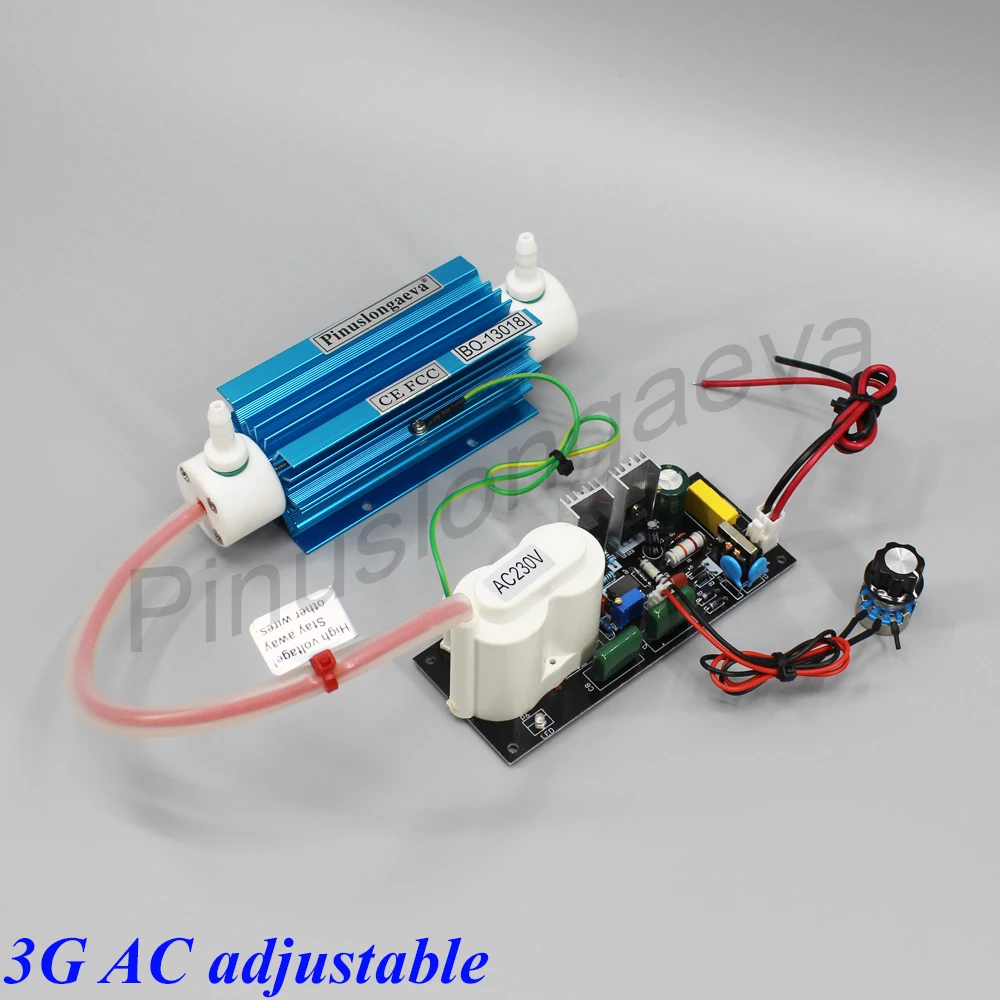 3G AC adjustable Pinuslongaeva 3 Гц/ч 3 грамма Регулируемая кварцевая трубка типа генератора озона комплект очистки питьевой воды озонатор очиститель воды воздуха - Цвет: 3G AC adjustable