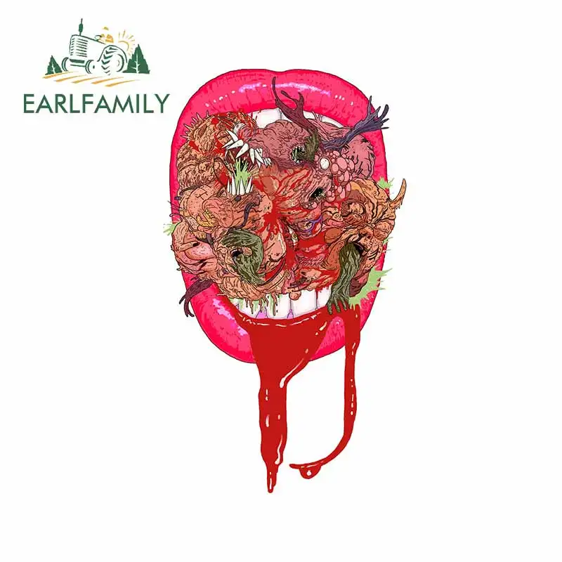 EARLFAMILY 13 см x 7 забавная графическая наклейка рот безумия для автомобиля s и