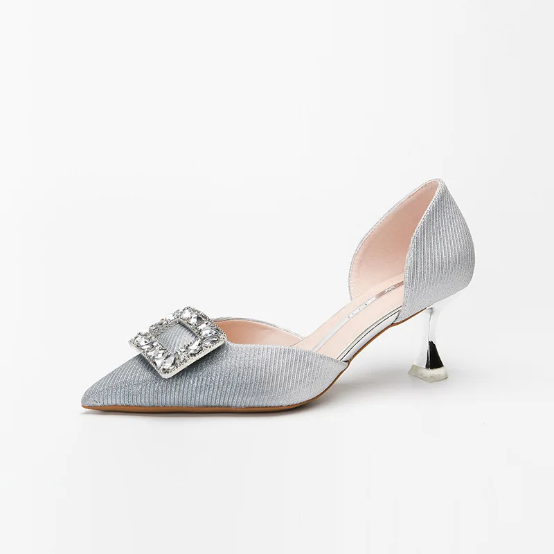 

Women's Shoes With Straps 2021 Shallow Mouth Hollow High Heels Pointed Toe Branded Pumps Slip On Sandals Ladies Lace-Up Buckle L