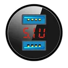 Автомобильное зарядное устройство с двумя USB-разъемами мобильный телефон А и светодиодный ным дисплеем, универсальное автомобильное зарядное устройство с адаптером быстрой зарядки