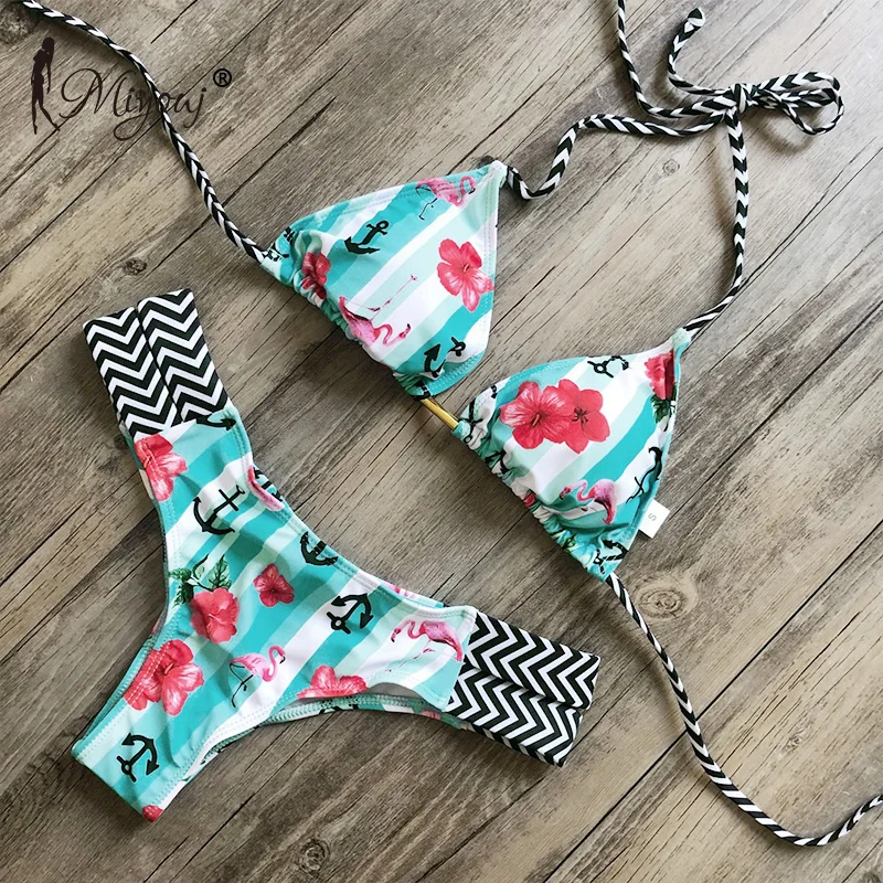 Miyouj бразильский купальник женские пляжные бикини сексуальные купальники 2019