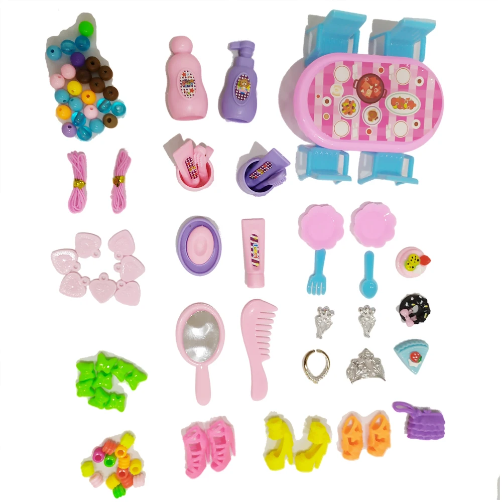 30 см кукольные аксессуары 4 шт. набор 1 модная сумка для обуви ожерелье 2