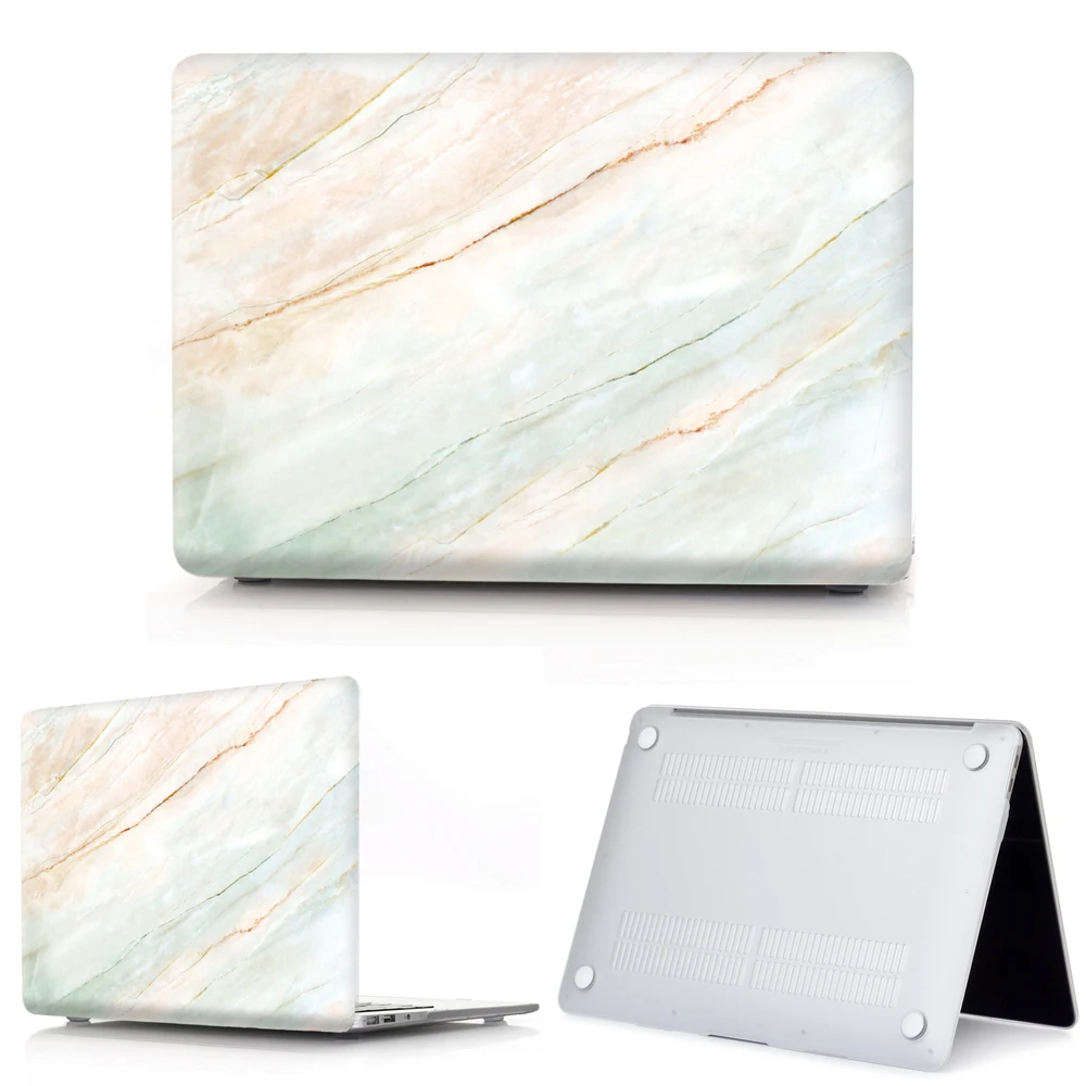 S15 Мраморный Жесткий Чехол для ноутбука Macbook Touch ID Air 13 Pro retina 12 13 15 сенсорный экран для Macbook Air 13+ чехол для клавиатуры - Цвет: S15