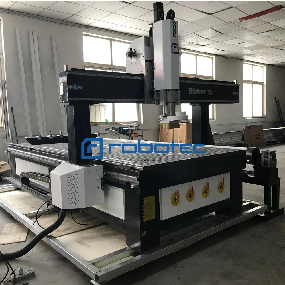 Heavy Duty 3d 4 Axis ATC Cnc Router 4x8 Feet Rotary Milling Machine 1325 For Sale Auto Tool Changer Furniture Making | Инструменты