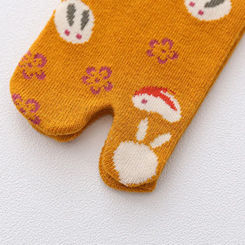 Two Finger Socks Unisex Japanese Kimono Flip Flop Sandal Split Two Toe Sock Tabi Ninja Geta Socks Women Men tabi socks таби images - 6