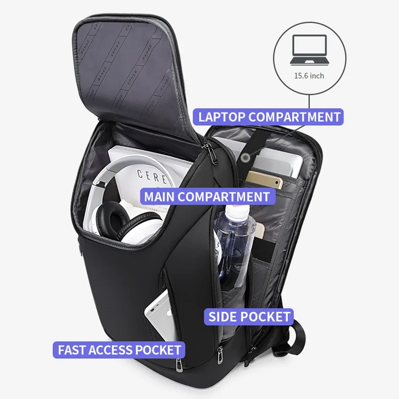 bange waterproof multi use laptop backpack for 15 6 inch usb charging shockproof business briefcase shoulder bag for man women free global shipping