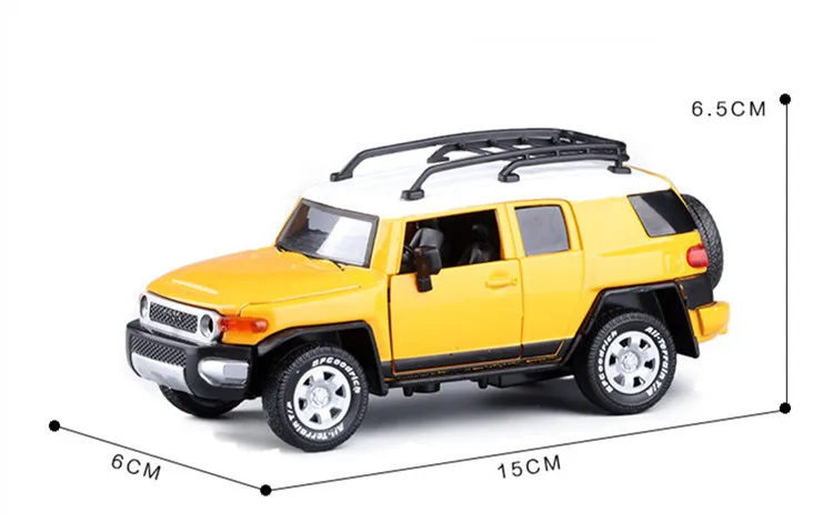 Высокая имитация 1:32 Toyota FJ CRUISER модель SUV, Изысканный детский звук и свет игрушка с инерционным механизмом внедорожная модель